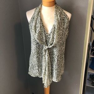 Old Navy Tie front top sleeveless olive green medium